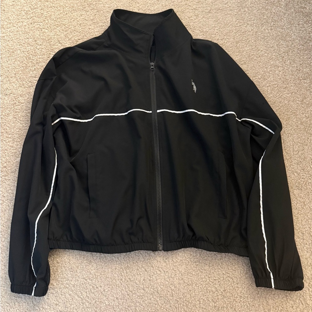 Us polo assn zip up mesh back jacket